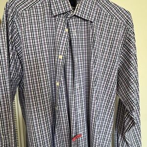 David Donahue Purple Casual Button Down Shirt